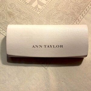 Ann Taylor eye or sunglasses case white